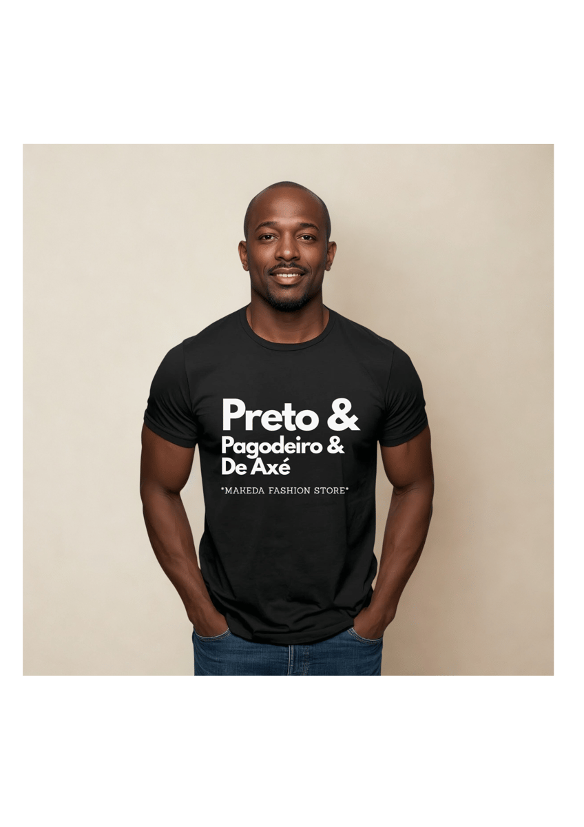 Nome do produto: T-Shirt Preto & Pagodeiro & de Axé