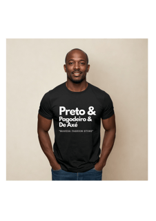 Nome do produtoT-Shirt Preto & Pagodeiro & de Axé