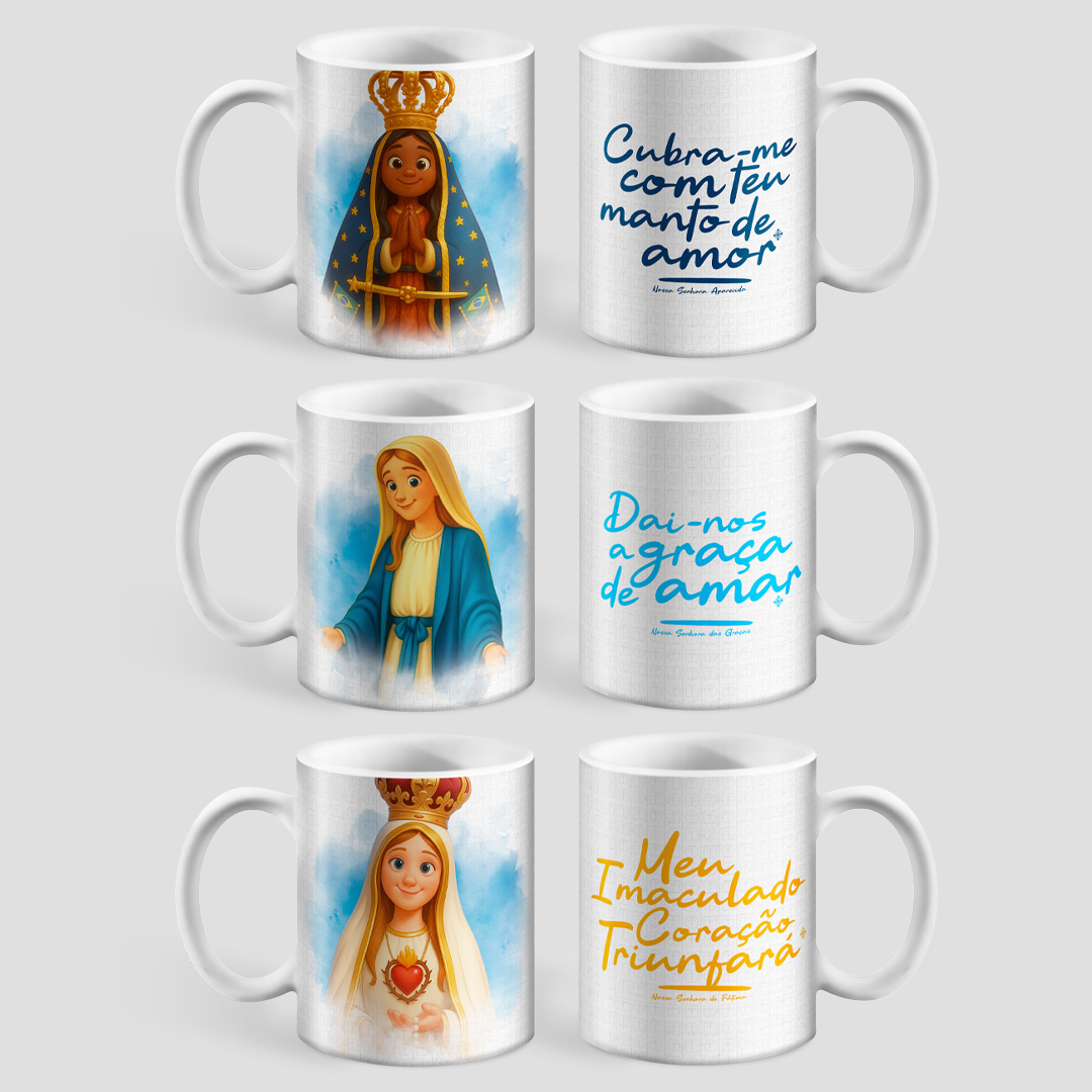 Nome do produto: Kit Caneca Nossa Senhora