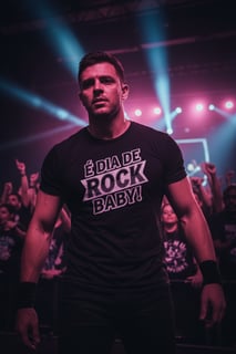 Nome do produtoÉ dia de Rock Baby - T-Shirt Quality