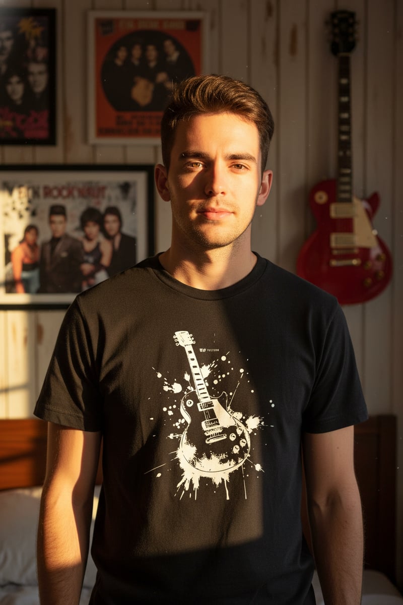 Nome do produto: Guitar Vector Splash - T-Shirt Quality