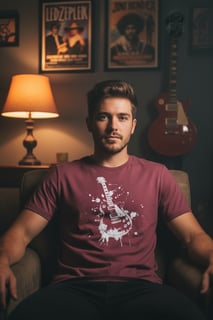 Nome do produtoGuitar Vector Splash - T-Shirt Quality