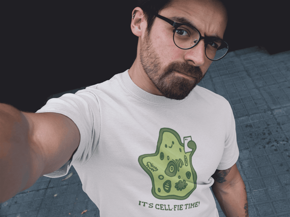 Camiseta para professores de química: It's cell-fie time
