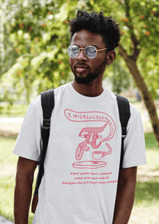 Nome do produto Camiseta masculina: Nunca converse com Pi!