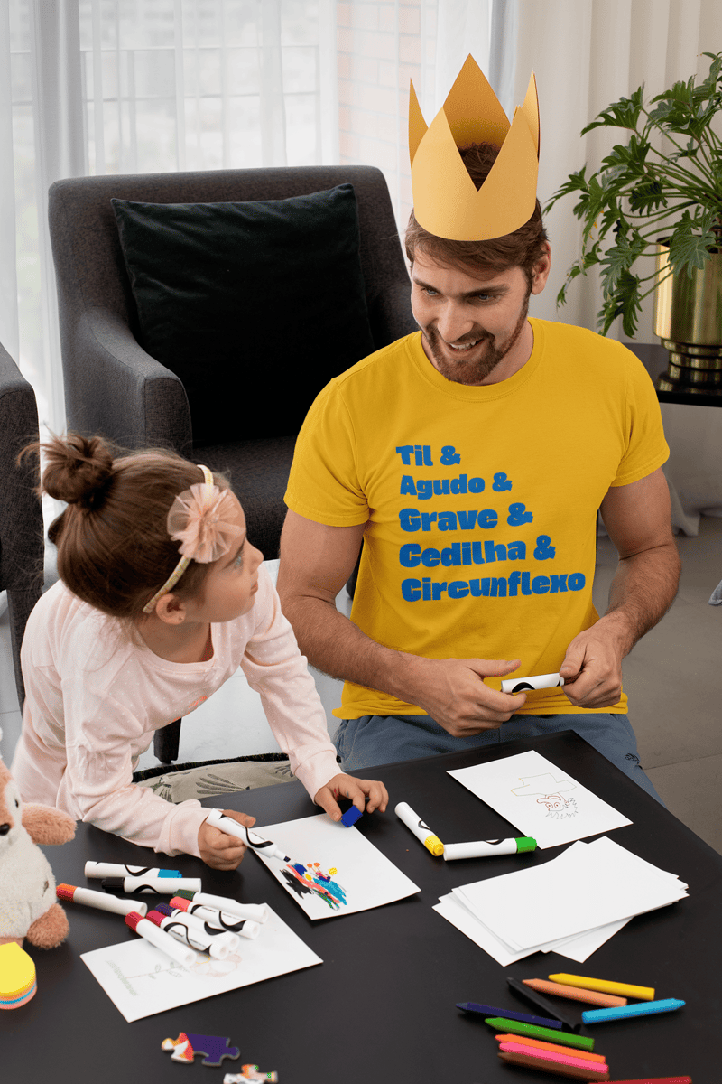 Nome do produto: Camiseta masculina: Sinais gráficos da língua portuguesa