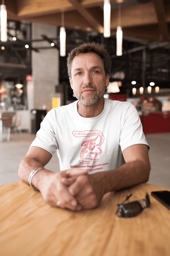 Camiseta para professores de matemática: Nunca comece uma conversa com Pi