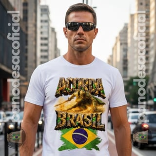 Nome do produto Camiseta ACORDA BRASIL, O GIGANTE ACORDOU Unissex