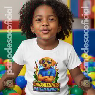 Nome do produto Camiseta Infantil CARAMELINHO PATRIOTINHA (2 a 8 anos)