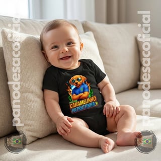 Nome do produto Body Infantil CARAMELINHO PATRIOTINHA