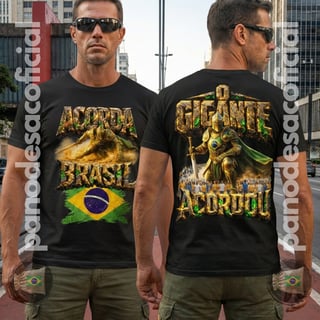 Nome do produto Camiseta ACORDA BRASIL, O GIGANTE ACORDOU Unissex