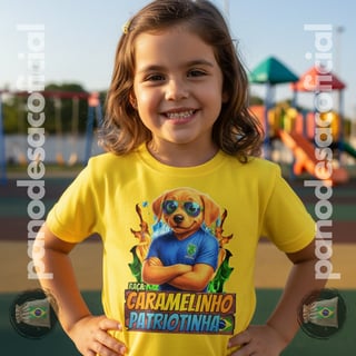 Nome do produto Camiseta Infantil CARAMELINHO PATRIOTINHA (2 a 8 anos)