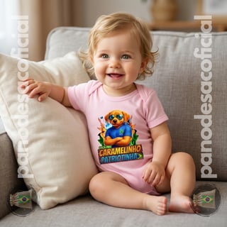 Nome do produto Body Infantil CARAMELINHO PATRIOTINHA