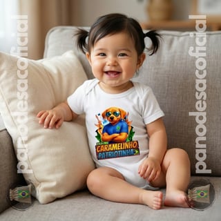 Nome do produto Body Infantil CARAMELINHO PATRIOTINHA