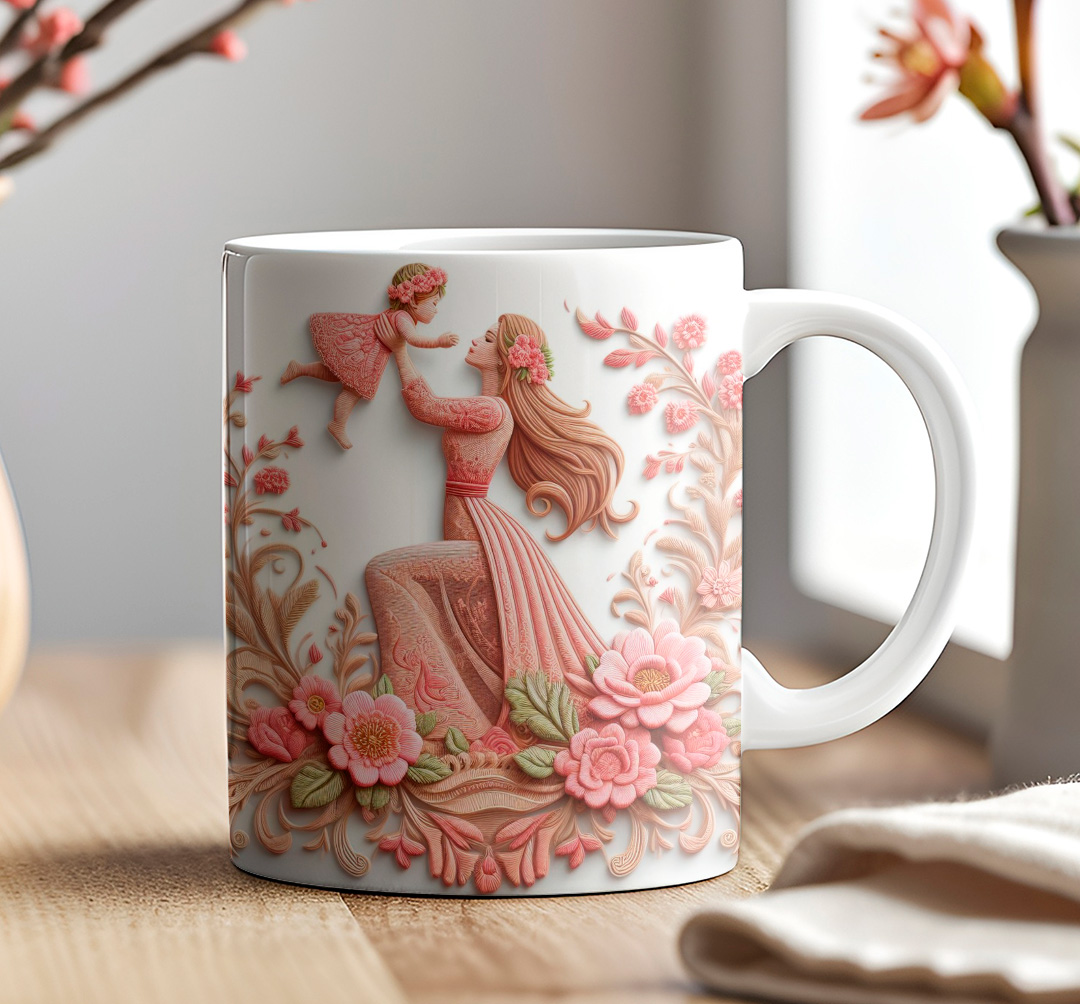 Nome do produto: Caneca 3D - Dia das Mães - Mãe e Filho #09
