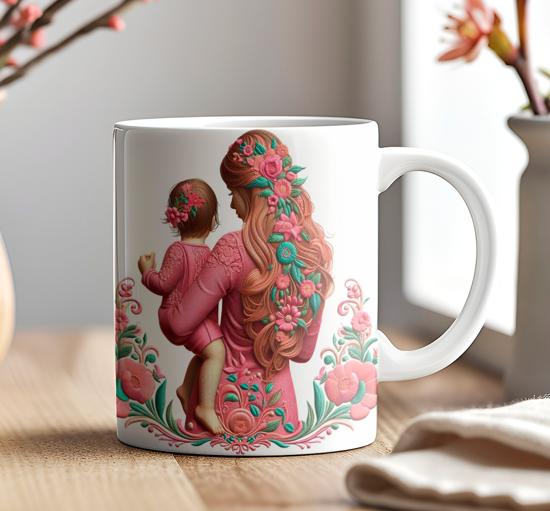 Nome do produto: Caneca 3D - Dia das Mães - Mãe e Filho #04