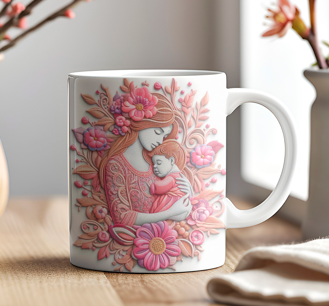 Nome do produto: Caneca 3D - Dia das Mães - Mãe e Filho #06
