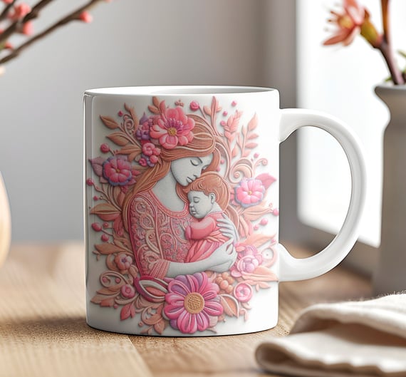 Caneca 3D - Dia das Mães - Mãe e Filho #06
