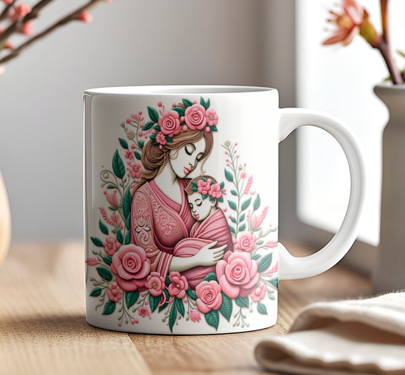 Caneca 3D - Dia das Mães - Mãe e Filho #05