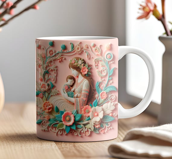 Caneca 3D - Dia das Mães - Mãe e Filho #02