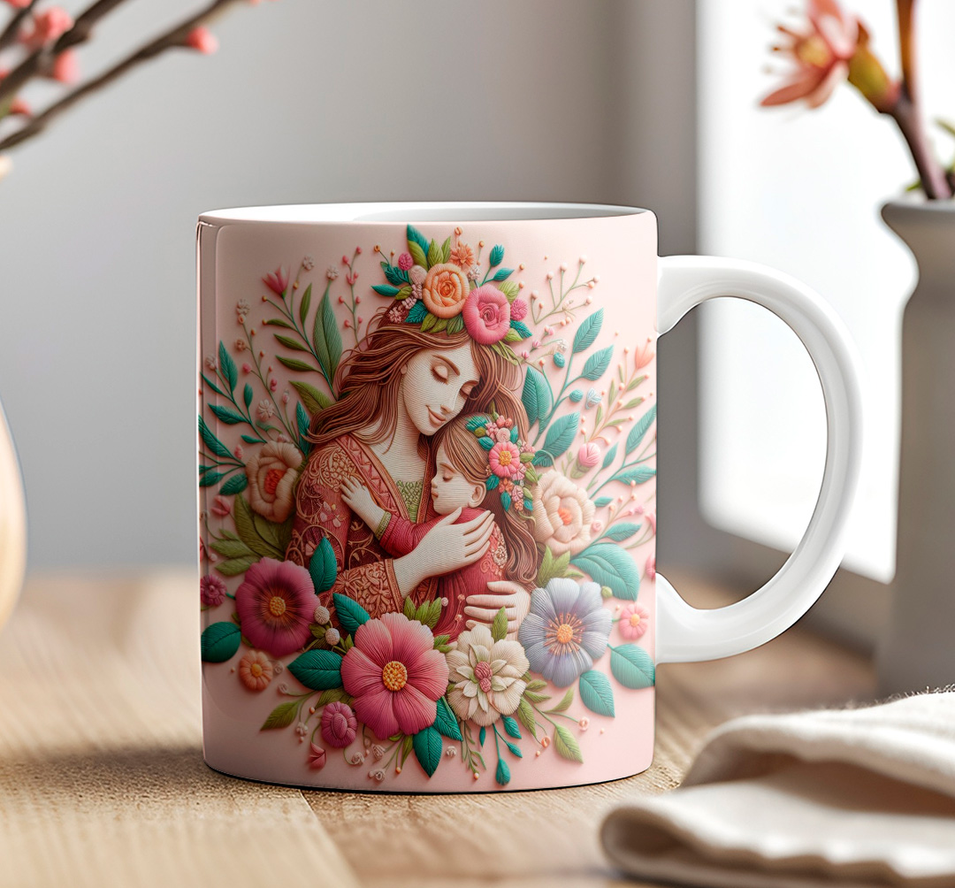 Nome do produto: Caneca 3D - Dia das Mães - Mãe e Filho #03
