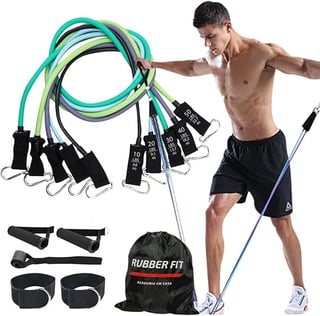 Nome do produto Kit Elástico Para Treino Exercícios Musculação Academia em Casa