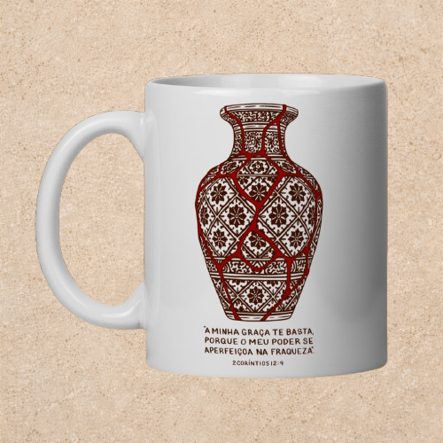 Nome do produto: Caneca Beleza na fraqueza