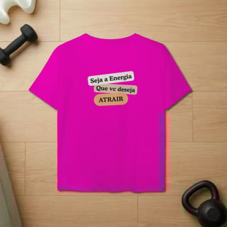 Nome do produto Camiseta Baby Long Sport Dry UV “Seja Energia” – Coleção Frequência Positiva