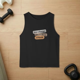 Nome do produto Camiseta Regata Masc. Sport Dry UV “Seja Energia” – Coleção Frequência Positiva