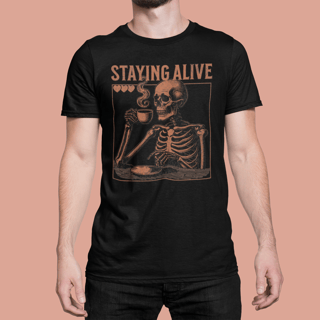 Nome do produto • Camiseta - Staying Alive •