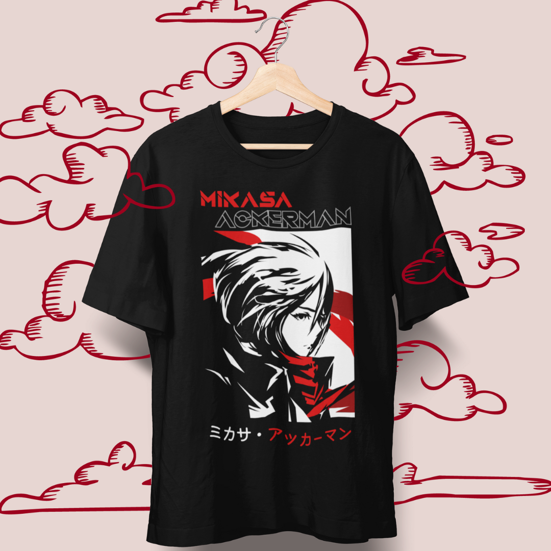 Nome do produto: • Camiseta Mikasa - Attack on Titan •