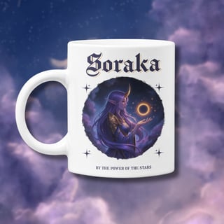 Nome do produto • Caneca Soraka (coleção Celestial) - League of Legends •