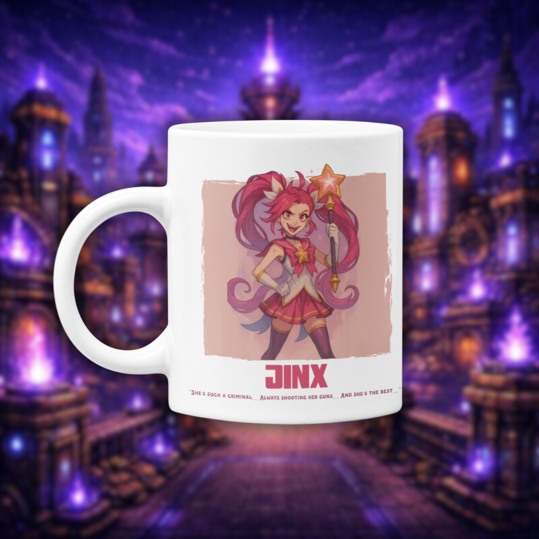 Nome do produto: • Caneca Jinx - League of Legends/Arcane •
