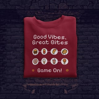 Nome do produto • Camiseta Good vibes, great bites •