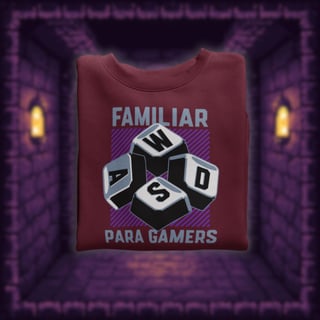 Nome do produto • Camiseta WASD - Familiar para gamers •