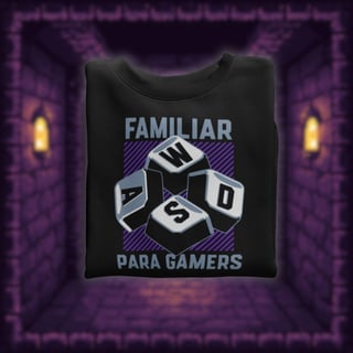 Nome do produto • Camiseta WASD - Familiar para gamers •