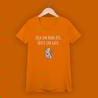 Nome do produto Baby Look Faça um Bom Ato, Adote um Gato.