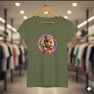 Nome do produto Camiseta Baby Long Quality Gato Pipu - Alegria Todo Dia