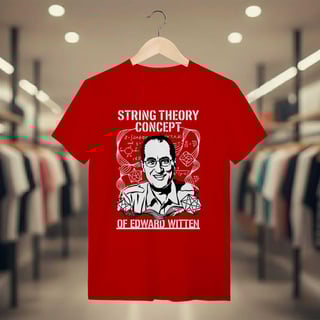 Nome do produto Camiseta Edward Witten - M-Theory & Medalha Fields | Premium Silk & Luck