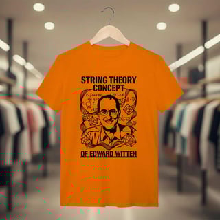 Nome do produto Camiseta Edward Witten - M-Theory & Medalha Fields | Premium Silk & Luck