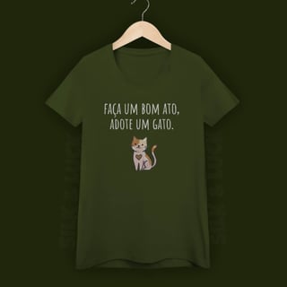 Nome do produto Baby Look Faça um Bom Ato, Adote um Gato.