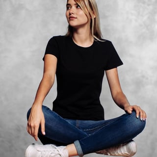 Nome do produto Baby Look Lisa Feminina Quality 100% Algodão Penteado Fio 30.1 – (165g)