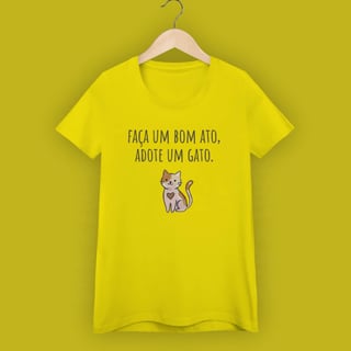 Nome do produto Baby Look Faça um Bom Ato, Adote um Gato.