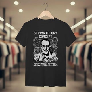 Camiseta Edward Witten - M-Theory & Medalha Fields | Premium Silk & Luck