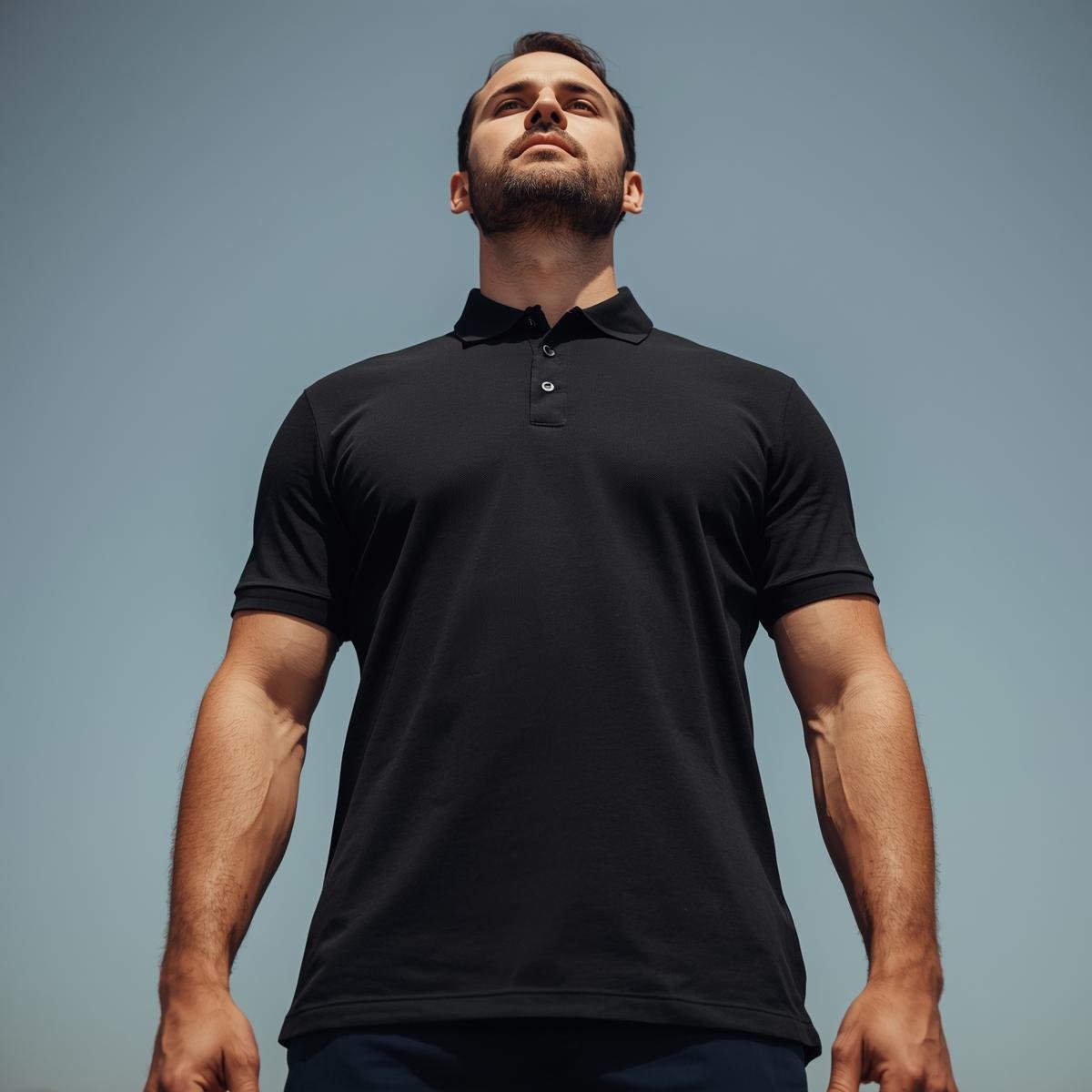 Nome do produto: Camisa Polo Masculina Lisa 100% Algodão | Básica | Para Uniforme/Bordado