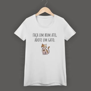 Nome do produto Baby Look Faça um Bom Ato, Adote um Gato.