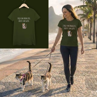 Nome do produto Baby Look Faça um Bom Ato, Adote um Gato.