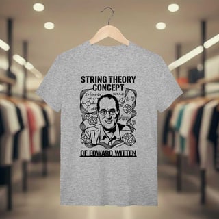Nome do produto Camiseta Edward Witten - M-Theory & Medalha Fields | Premium Silk & Luck