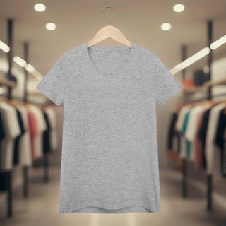 Nome do produto Baby Look Lisa Feminina Quality 100% Algodão Penteado Fio 30.1 – (165g)