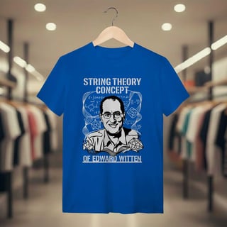 Nome do produto Camiseta Edward Witten - M-Theory & Medalha Fields | Premium Silk & Luck