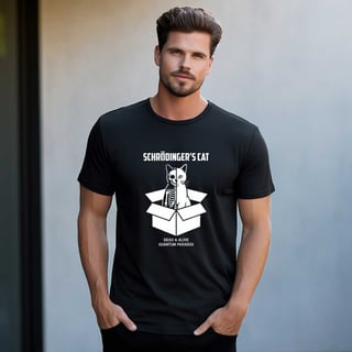 Nome do produto Camiseta Schrödinger's Cat - Paradoxo da Física Quântica | Edição Limitada
